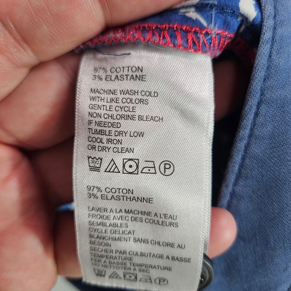 Tommy Bahama Boracay Mens Shorts 40 Blue Cotton‎ Blend Flat Front Chino 9 Inseam - Picture 3 of 8